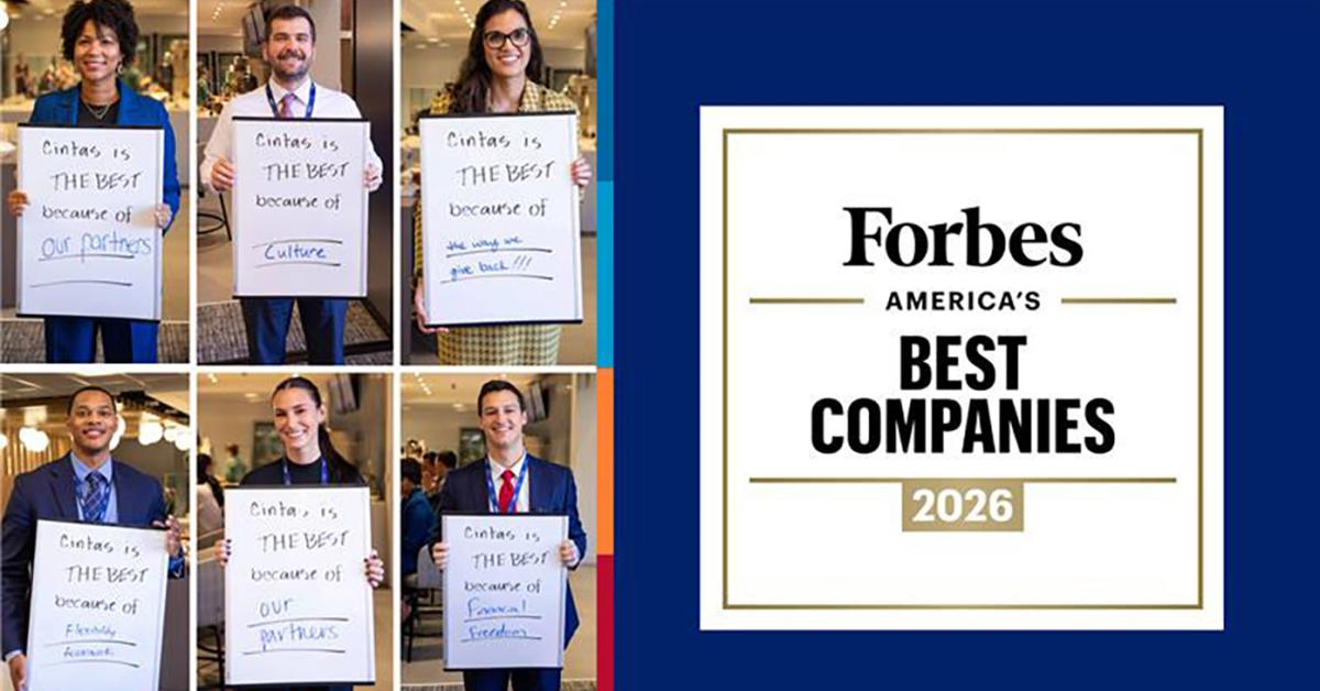 Cintas Debuts on Forbes’ One of America’s Best Companies List