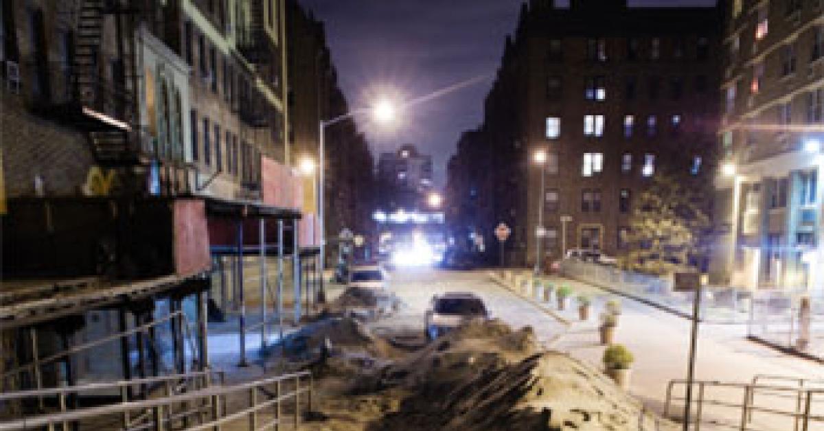 Brooklyn street after Hurricane Sandy