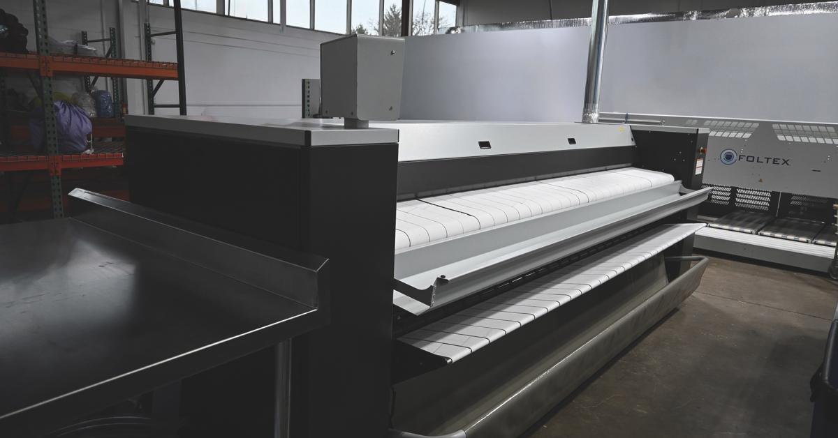 Girbau ironer and Foltex folder