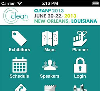 Clean Show app menu