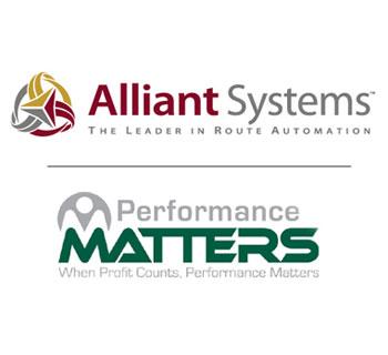 alliant systems logo, performance matters logo